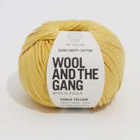 Shiny Happy Cotton Yarn Wool and the Gang Chalk Yellow Cotton