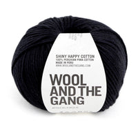 Shiny Happy Cotton Yarn Wool and the Gang Cinder Black Cotton