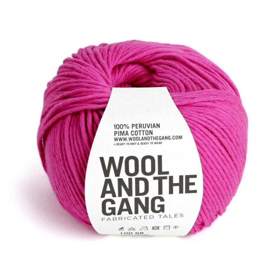 Shiny Happy Cotton Yarn Wool and the Gang Hot Pink