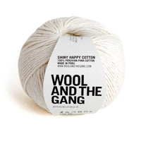 Shiny Happy Cotton Yarn Wool and the Gang Ivory White Cotton