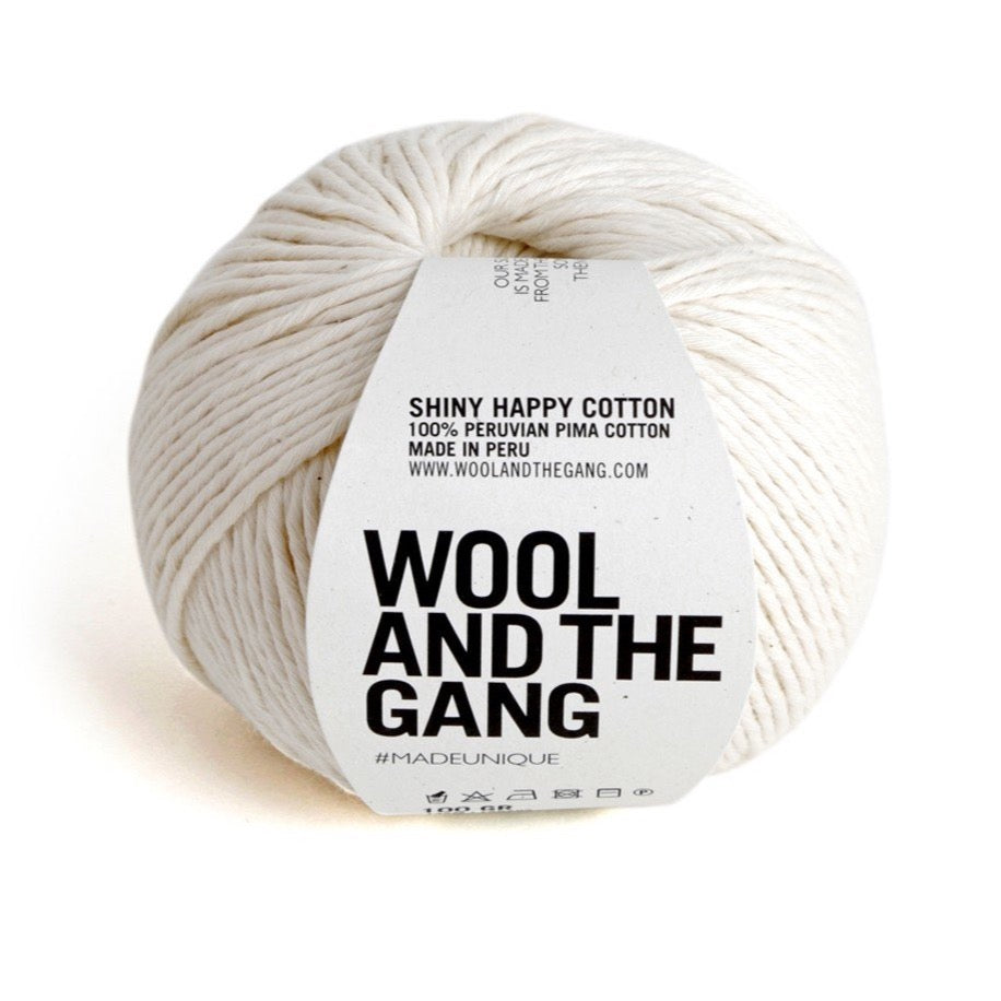 Shiny Happy Cotton Yarn Wool and the Gang Ivory White Cotton