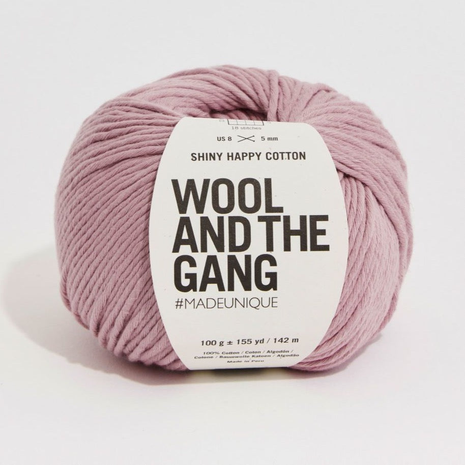 Shiny Happy Cotton Yarn Wool and the Gang Mellow Mauve Cotton