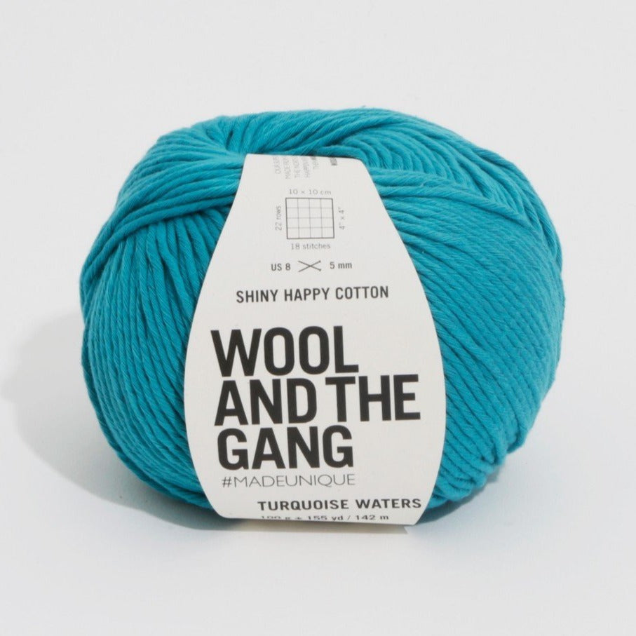 Shiny Happy Cotton Yarn Wool and the Gang Turquoise Waters