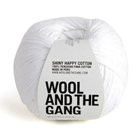 Shiny Happy Cotton Yarn Wool and the Gang White Noise Cotton