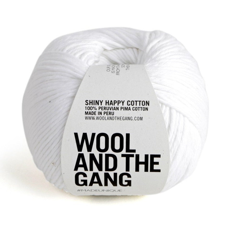 Shiny Happy Cotton Yarn Wool and the Gang White Noise Cotton