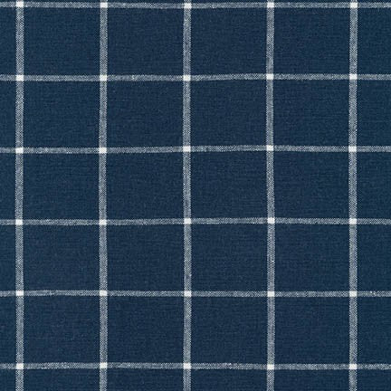Essex Yarn Dyed Classic Wovens Checkerboard in Indigo Fabric Robert Kaufman