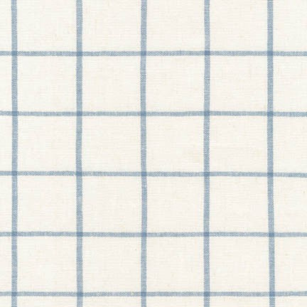 Essex Yarn Dyed Classic Wovens Checkerboard in Sky Fabric Robert Kaufman