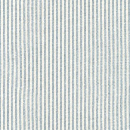 Essex Yarn Dyed Classic Wovens in Chambray Stripe Fabric Robert Kaufman