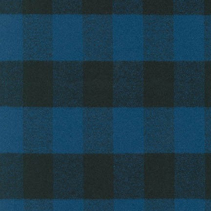 Mammoth Flannel by Robert Kaufman in Blue Fabric Robert Kaufman