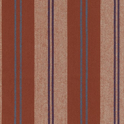 Taos Flannel Stripes by Robert Kaufman in Rust
