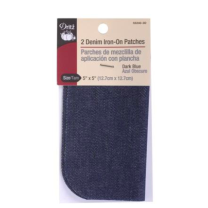 Denim Iron-on Patches Notions Brooklyn Craft Company Dark Blue