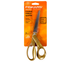 Premier 8 inch Bent Sparkle Scissors Tools Fiskars Gold
