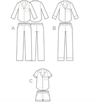 Carolyn Pajama Pattern Pattern Closet Core Patterns