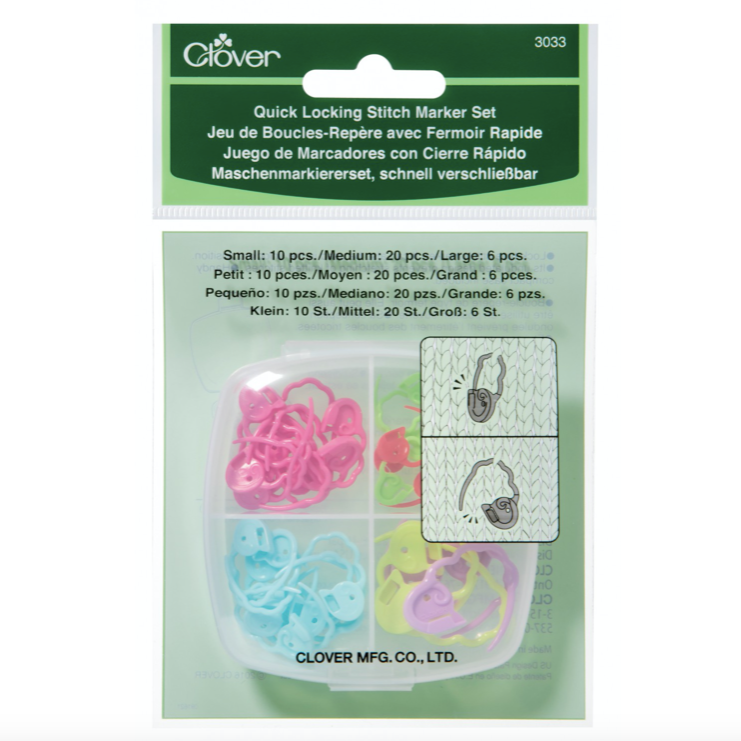Quick Locking Stitch Marker Set Tools Clover
