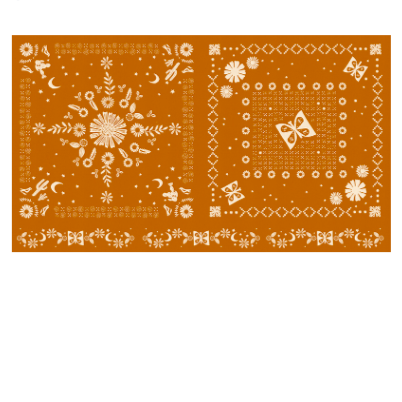 Golden Hour Bandana Panel by Ruby Star Society in Saddle