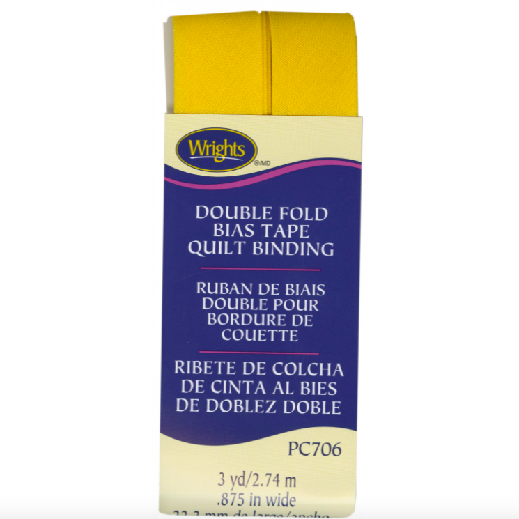 Double Fold Quilt Binding - Yellow