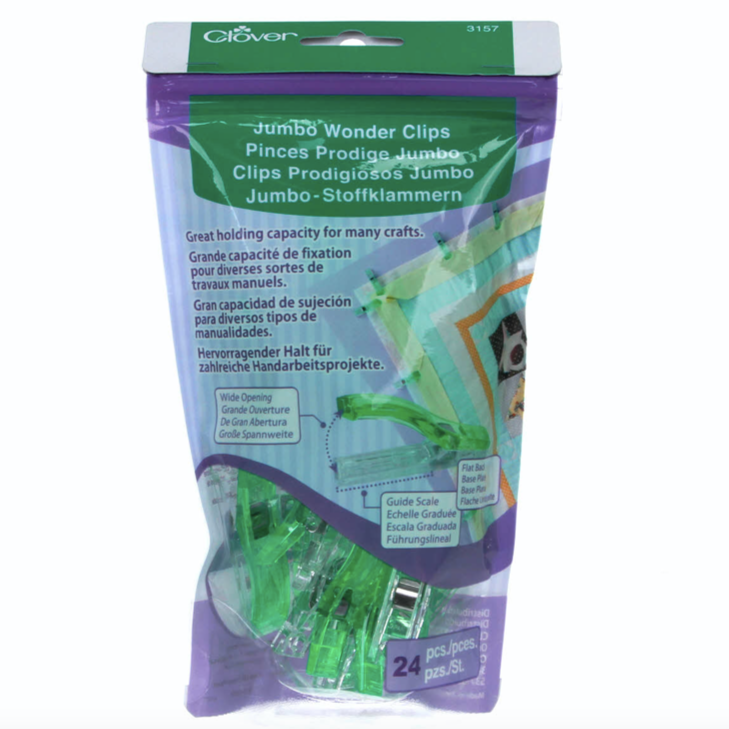 Jumbo Wonder Clips - 24 count Notions Clover