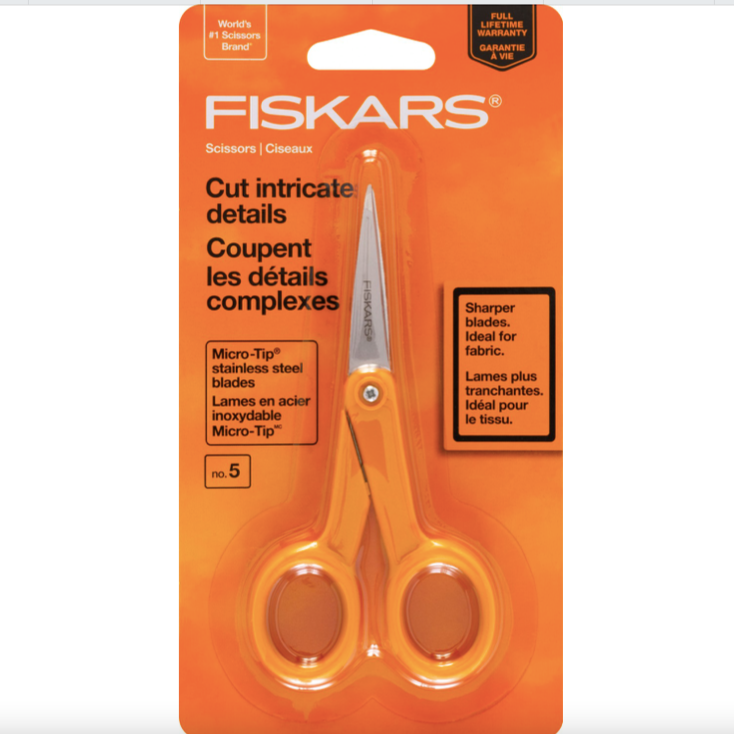 5" Micro Tip Fashion Scissors Notions Fiskars