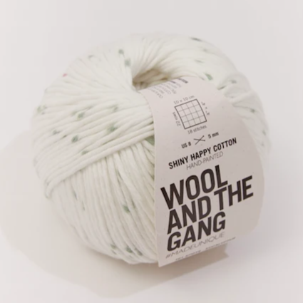 Shiny Happy Cotton Yarn Wool and the Gang 101 Spots Eucalyptus
