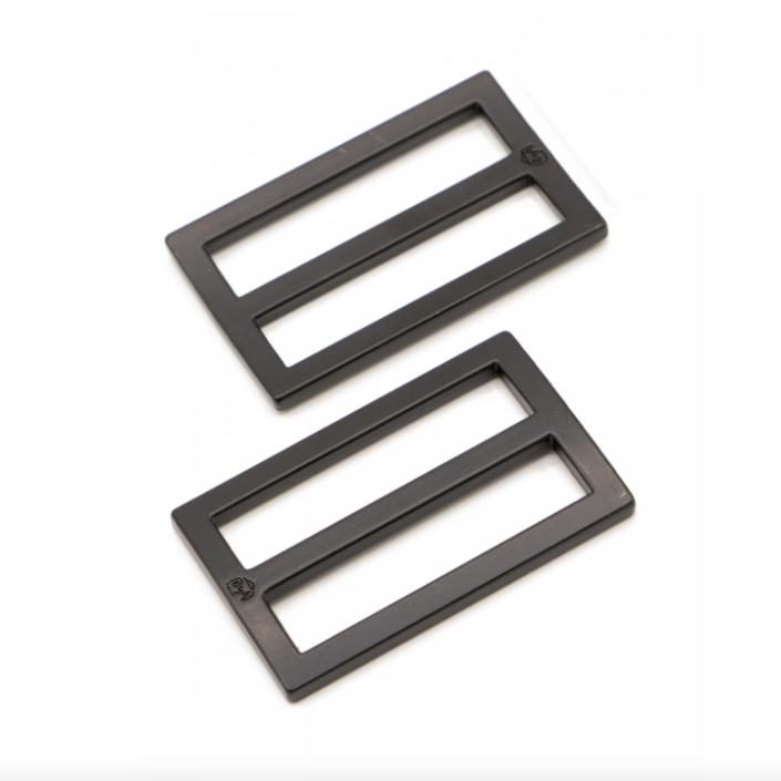 1-1/2 inch Flat Widemouth Slider (Set of 2) - Black Notions By Annie