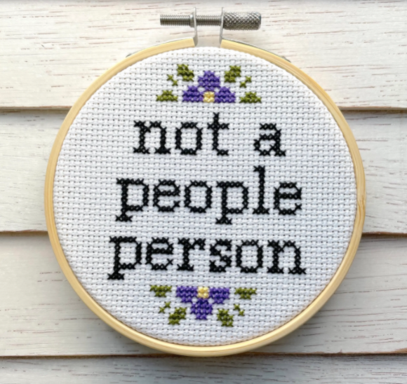 Not a People Person Cross Stitch Kit