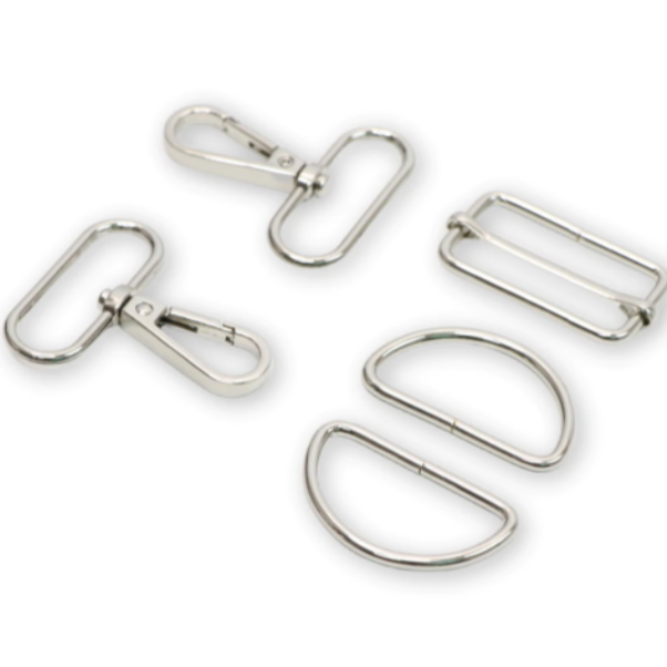 1-1/2" Basic Bag Hardware Kit - Silver Notions Brooklyn Craft Company