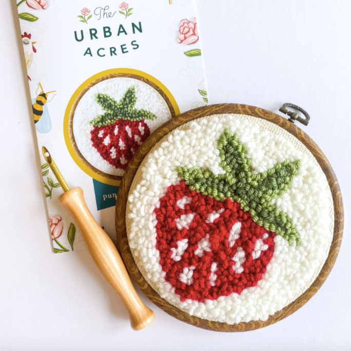 Beginner Punch Needle Kit - Strawberry