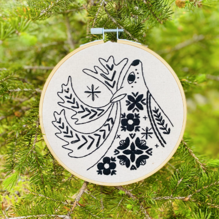 Folk Caribou Embroidery Kit