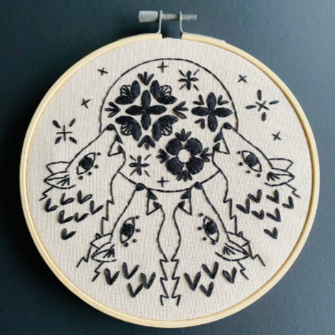 Folk Wolves Embroidery Kit
