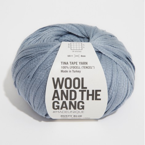 Wool and the Gang Tina Tape Yarn Wool and the Gang Dusty Blue Tina Tape