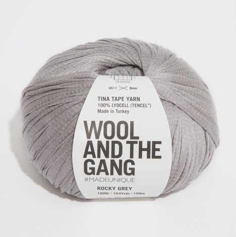 Wool and the Gang Tina Tape Yarn Wool and the Gang Rocky Grey Tina Tape