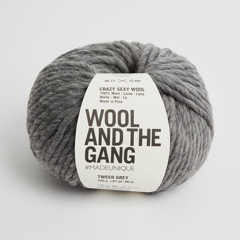 Wool and the Gang Crazy Sexy Wool Yarn Wool and the Gang Tweed Grey