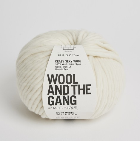 Wool and the Gang Crazy Sexy Wool Yarn Wool and the Gang Ivory White CSW