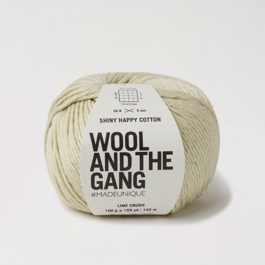Shiny Happy Cotton Yarn Wool and the Gang Lime Crush