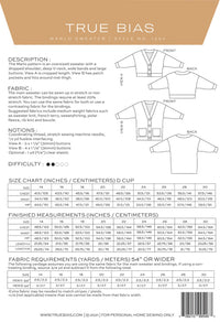Marlo Sweater Pattern 14-30 Pattern True Bias