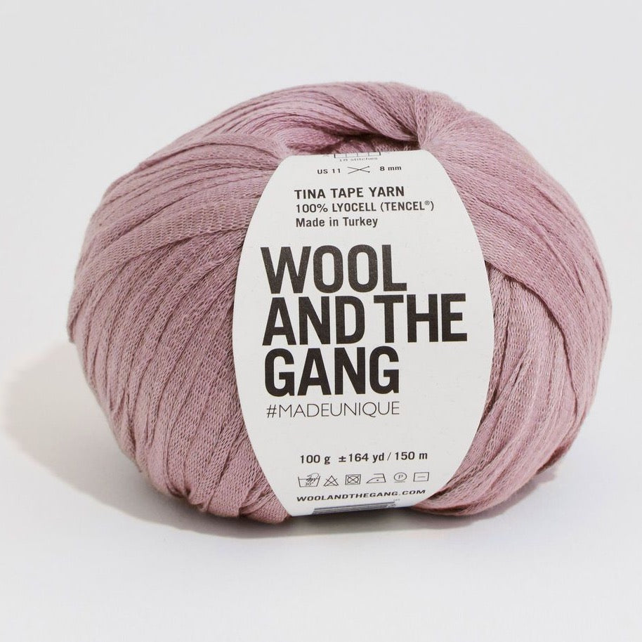 Wool and the Gang Tina Tape Yarn Wool and the Gang Mellow Mauve Tina Tape