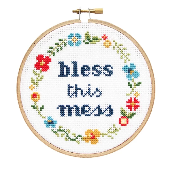 Bless This Mess Cross Stitch Kit Kit The Stranded Stitch