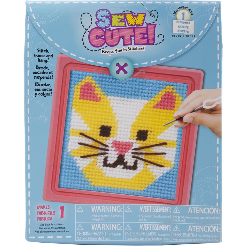 Cat Learn 2 Sew Needlepoint Kit Kit Vervaco