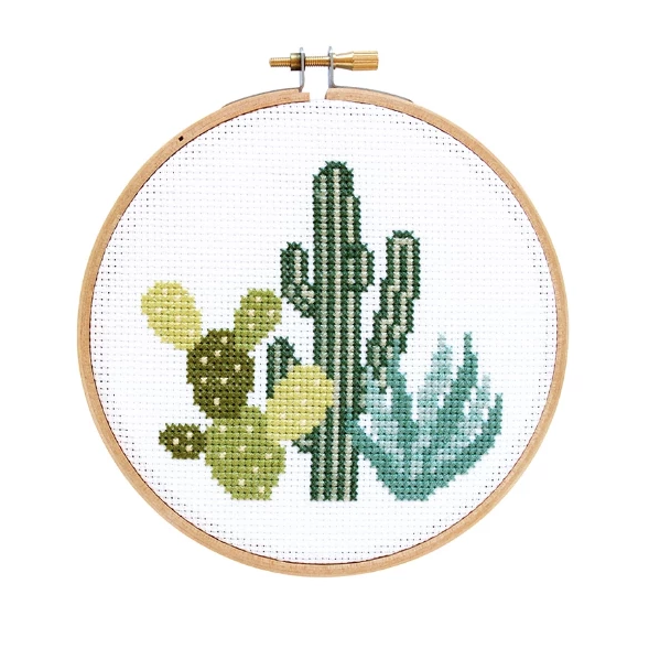 Stranded Stitch Cross Stitch Kit Desert Cacti