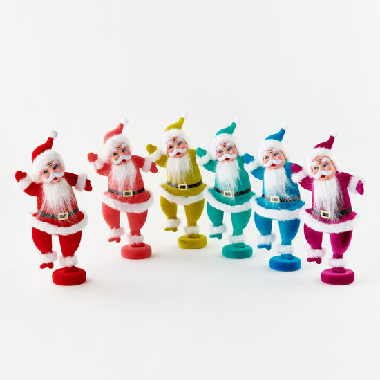 Flocked Santa Decoration - 14.5