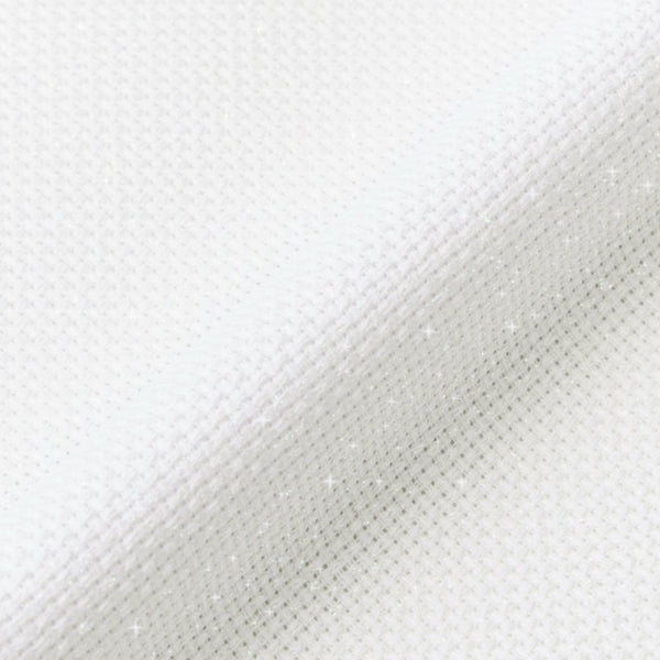 Aida 14 iridescent white cross stitch fabric