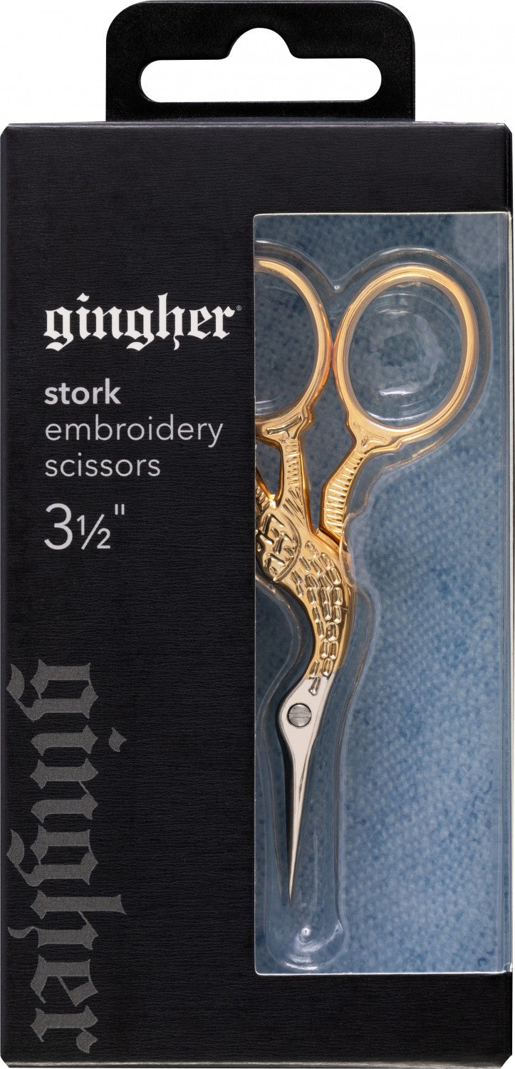 Gold-handed Stork Scissors - 3.5" Tools Gingher