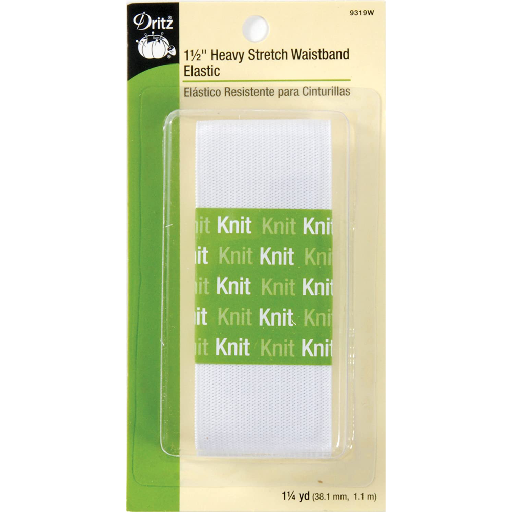 Heavy Stretch Elastic - 1.5" x 1.25 yds Dritz
