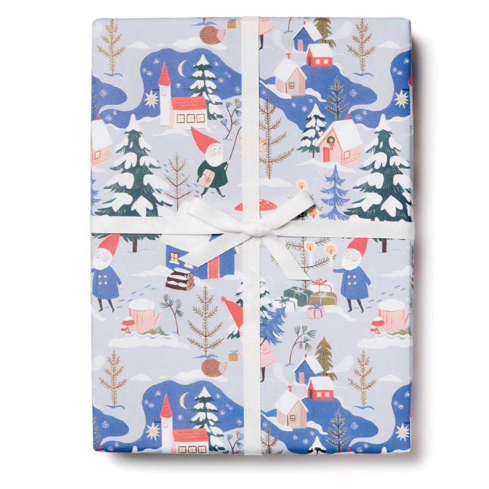 Holiday Gnomes Gift Wrap Roll