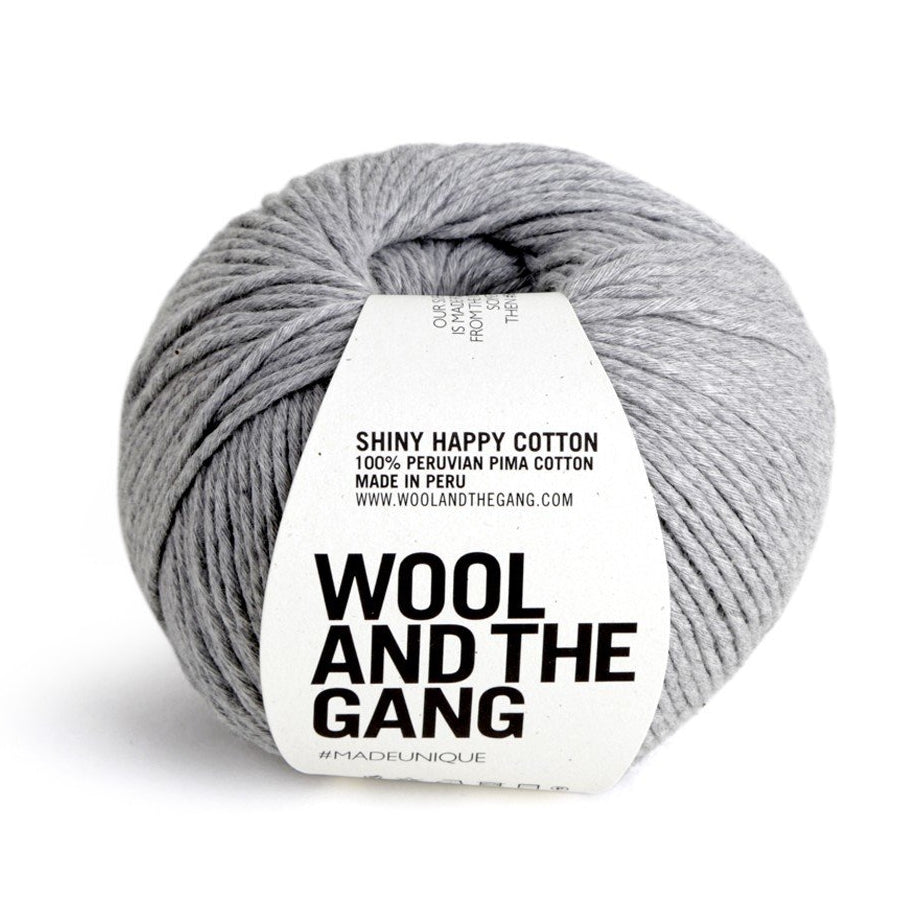 Shiny Happy Cotton Yarn Wool and the Gang Jog Grey Cotton