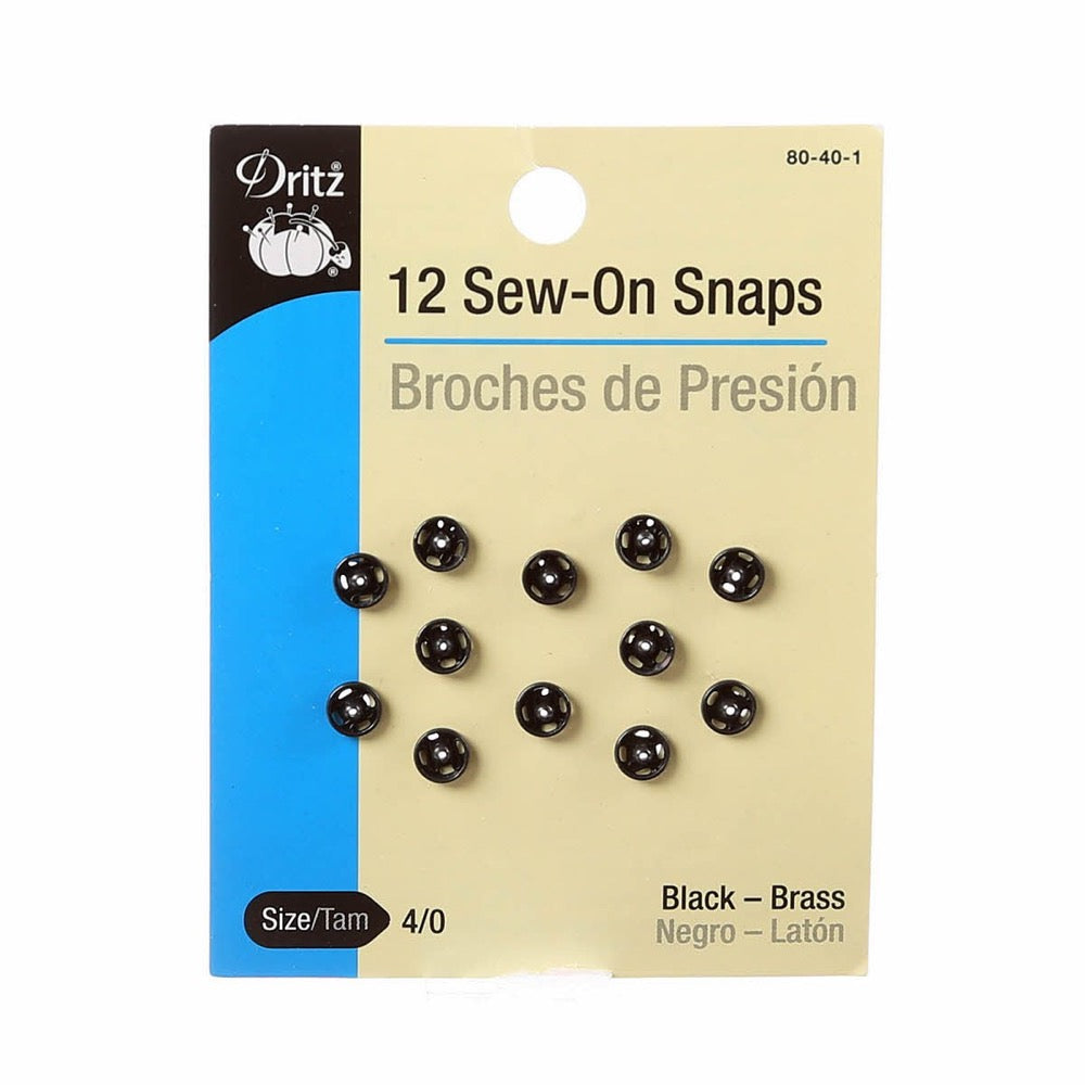 Sew On Snaps - Size 4/0 Black Notions Dritz