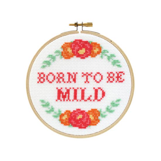Born To Be Mild Cross Stitch Kit Kit The Stranded Stitch