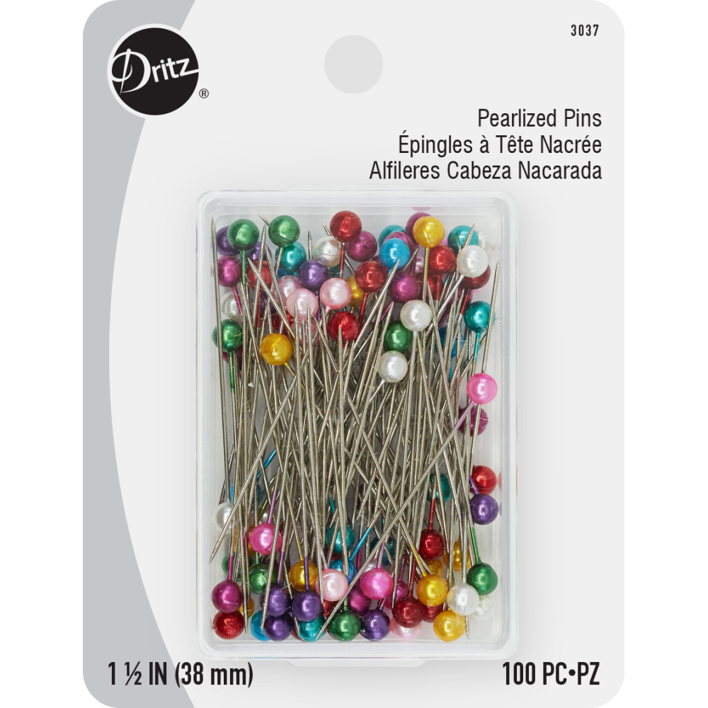 Pearlized Pins - 100 pcs