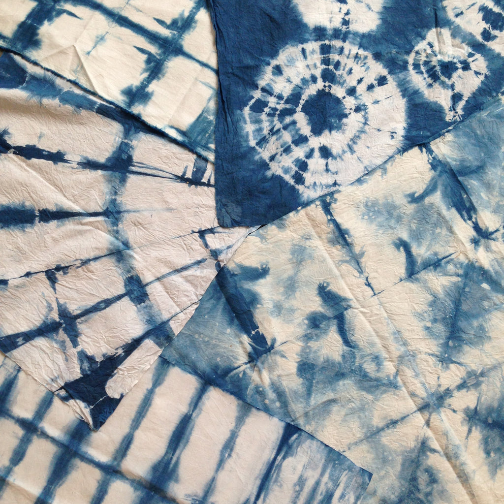 Indigo Tea Towels- 4 Shibori Techniques