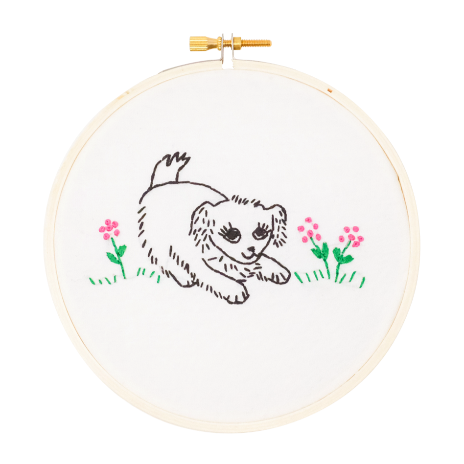 Playful Pup Embroidery Kit